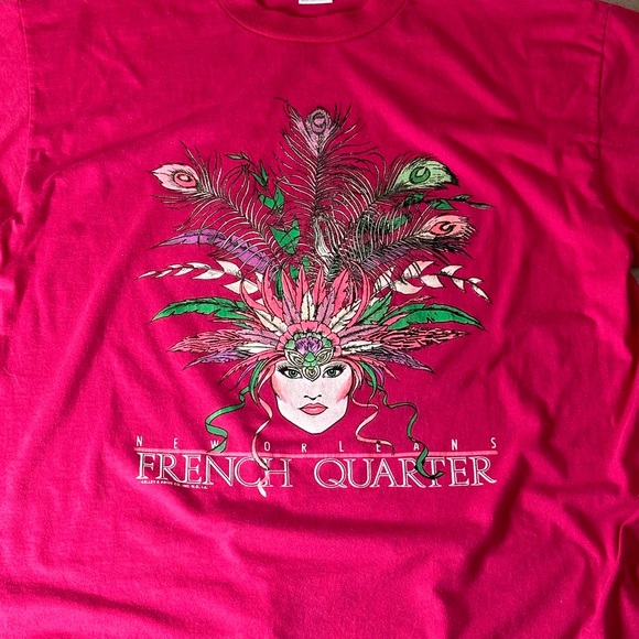 Vintage 90s New Orleans French Quarter Art Shirt - Picture 2 of 7